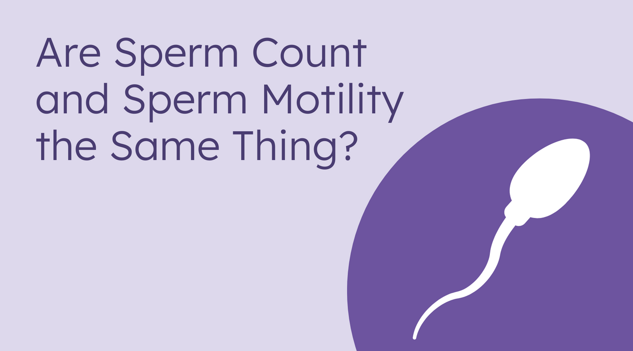 are sperm count & sperm motility the same thing?