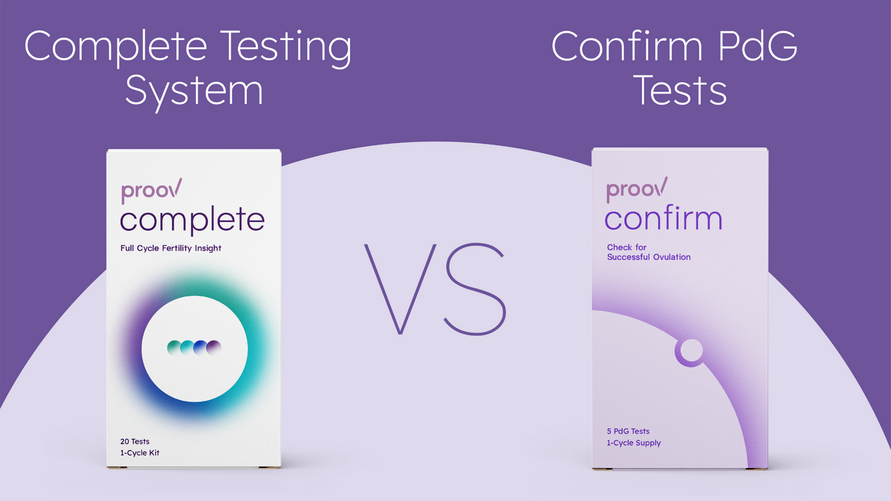 proov complete vs confirm tests