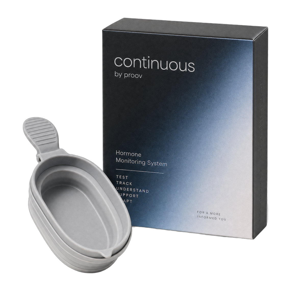 Proov Continuous kit box and collection cup